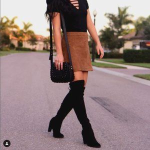 Catherine Maladrino OTK black heeled boots - sorcha